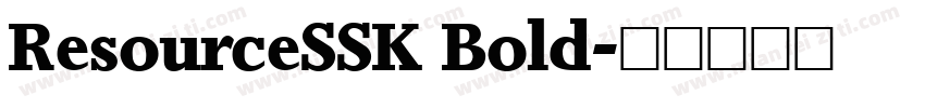 ResourceSSK Bold字体转换